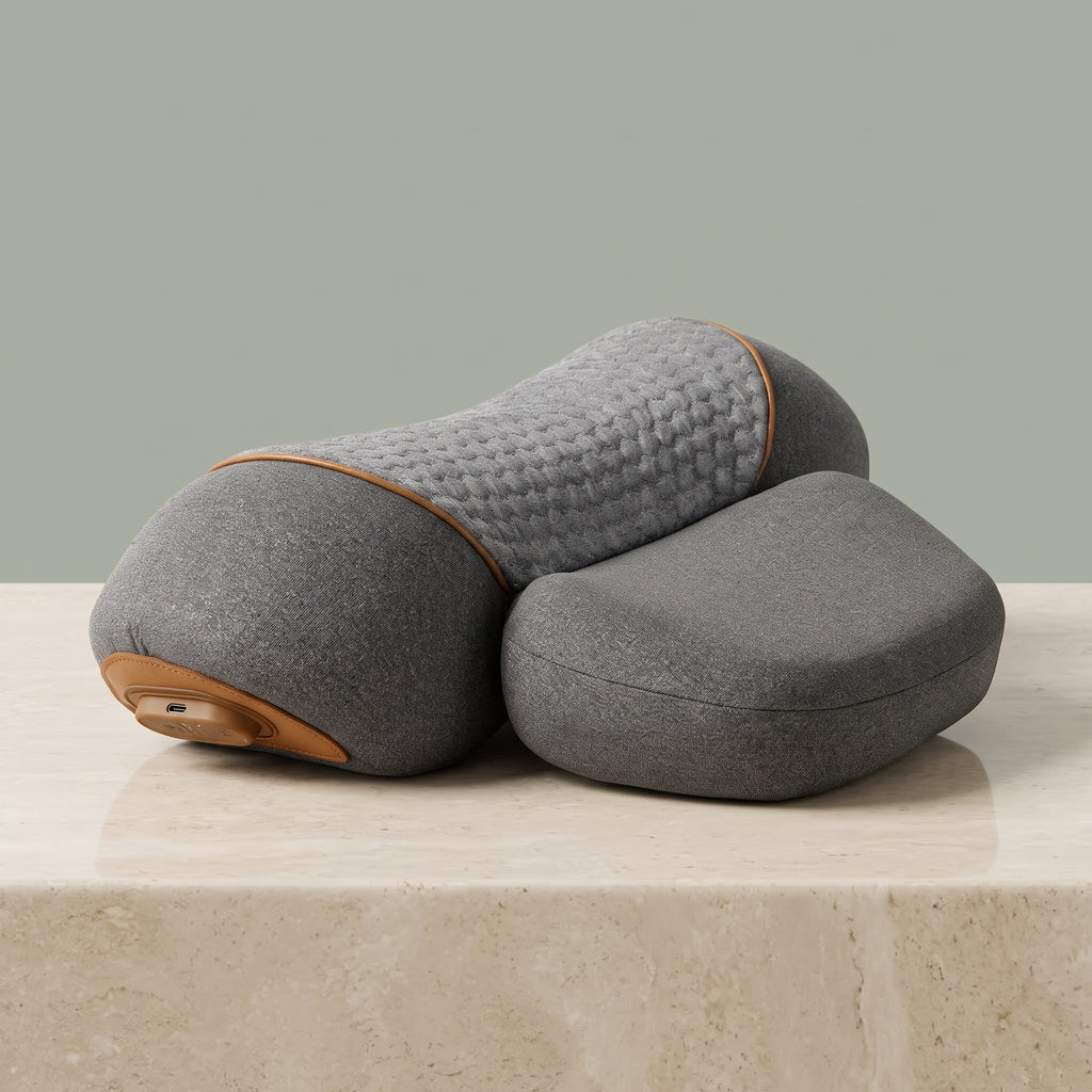 Coussin cervical 3-en-1 Artivia gris anthracite, photo studio