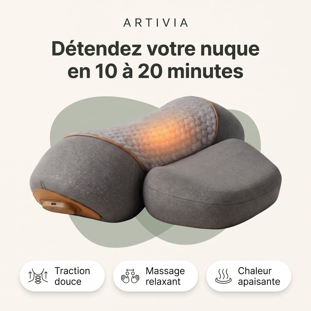 Détendez votre nuque en 10 à 20 minutes : traction douce, massage relaxant, chaleur apaisante